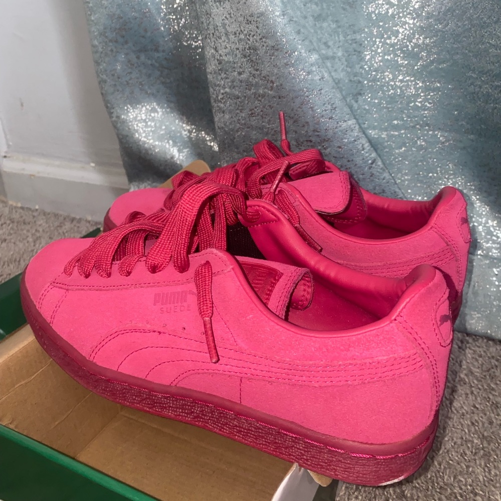 Pink puma sneakers
